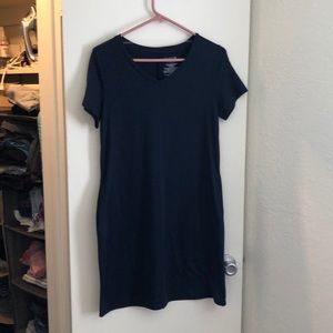 Blue T-shirt Dress WITH POCKETS